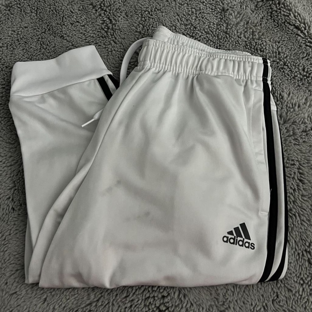 White Adidas joggers